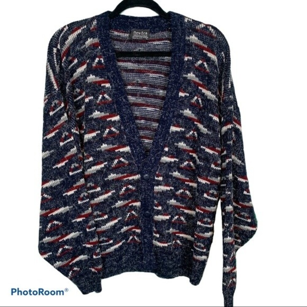 Vintage New Era grandpa cardigan Sweater L